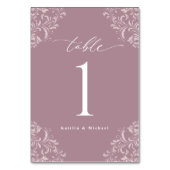 Elegant Mauve  Klassic Small Wedding Kaart (Achterkant)