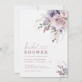 Elegant Mauve & Lavendel Vrijgezellenfeest Bloemen Kaart (Voorkant)