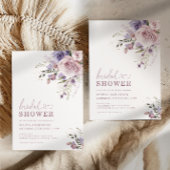 Elegant Mauve & Lavendel Vrijgezellenfeest Bloemen Kaart