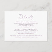 Elegant Mauve Minimal Script Wedding Informatiekaartje (Voorkant)