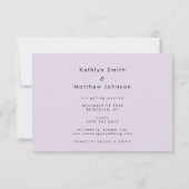 Elegant Mauve Modern Script Photo Wedding Save The Date (Achterkant)
