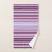 Elegant Mauve Paars Striped Patroon Bad Handdoek (Handdoek)