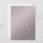 Elegant Mauve Paarse Marble & Glitter Wedding Kaart (Achterkant)