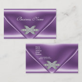 Elegant Mauve Paarse Silver Diamond Jewel Visitekaartje (Voorkant / Achterkant)