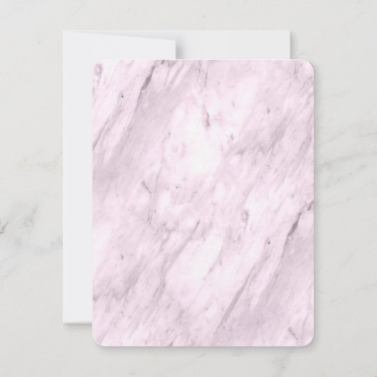 Elegant Mauve Pink Typografie & Marble Back Photo Save The Date (Achterkant)