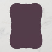 Elegant Mauve Plum Die Cut Table Number Kaart (Achterkant)