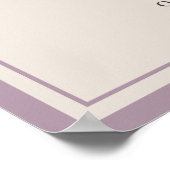 Elegant Mauve Plum Wedding Welcome Sign Poster (Hoek)