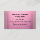 Elegant Mauve roze tweekleurig Visitekaartje (Achterkant)
