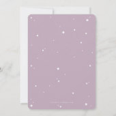 Elegant Mauve Script en Stars Graduparty Kaart (Achterkant)