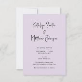 Elegant Mauve Script Modern Photo Wedding Save The Date (Achterkant)