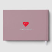 Elegant Mauve Silver Foil Weddings Jubileum Gastenboek (Achterkant)