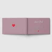 Elegant Mauve Silver Foil Weddings Jubileum Gastenboek (Volledig)