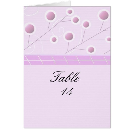 Elegant Mauve Table Seating Kaart (Voorkant)