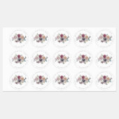 Elegant Mauve Waterverf Floral Return Address Labels (Vel)