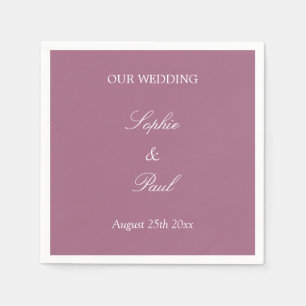 Elegant Mauve Wedding Napkins Servet