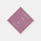 Elegant Mauve Wedding Napkins Servet (Hoek)