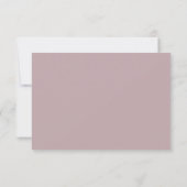 Elegant Mauve Wedding RSVP Kaartje (Achterkant)