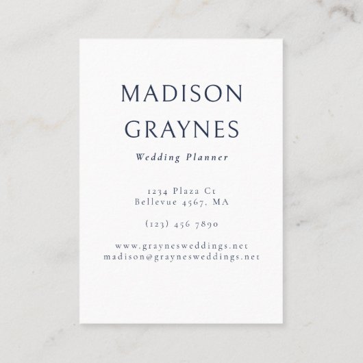 Elegant Maximalist Baroque Floral Professional Visitekaartje (Achterkant)