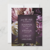 Elegant Maximalist Floral Wedding Save the Date (Voorkant)