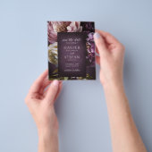 Elegant Maximalist Floral Wedding Save the Date Flyer (Hand)