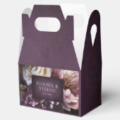 Elegant Maximalist Purple Floral Wedding Bedankdoosjes (Geopend)