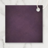 Elegant Maximalist Purple Floral Wedding Bedankjes Labels (Achterkant)