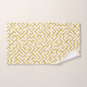 Elegant Maze Modern Art - Gold & White Bad Handdoek (Handdoek)