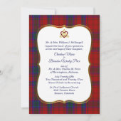 Elegant McDougall Tartan Wedding Invitation Kaart (Voorkant)