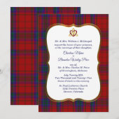 Elegant McDougall Tartan Wedding Invitation Kaart (Voorkant / Achterkant)