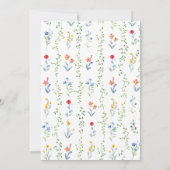 Elegant Meadow Blooms Pink Bow Foto Aankondiging (Achterkant)