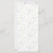 Elegant Meadow Flower Wedding Menu (Achterkant)