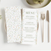 Elegant Meadow Flower Wedding Menu