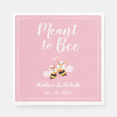 Elegant Meant to be roze Wedding Party Servet (Voorkant)