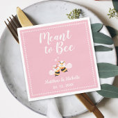 Elegant Meant to be roze Wedding Party Servet