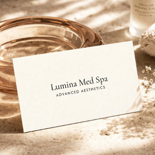 Elegant Med Spa Luxe Merkidentiteit Ivory Visitekaartje