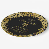 Elegant Medical Nursing School Afstuderen Black Papieren Bordje (Gekanteld)