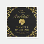 Elegant Medical Nursing School Afstuderen Black Servet (Voorkant)