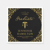 Elegant Medical Nursing School Afstuderen Black Servet (Voorkant)