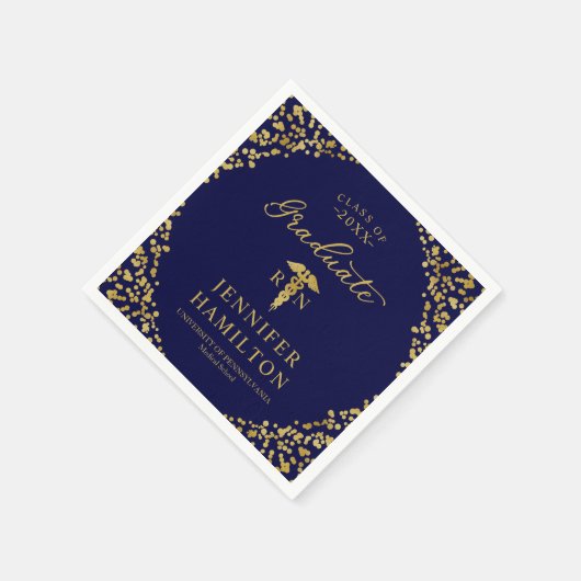 Elegant Medical Nursing School Blue Afstuderen Servet (Hoek)