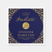 Elegant Medical Nursing School Blue Afstuderen Servet (Voorkant)