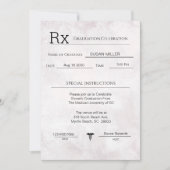 Elegant Medical Prescription Pad Afstuderen Kaart (Voorkant)