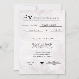 Elegant Medical Prescription Pad Afstuderen Kaart