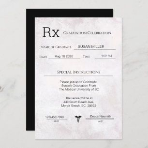 Elegant Medical Prescription Pad Afstuderen Kaart