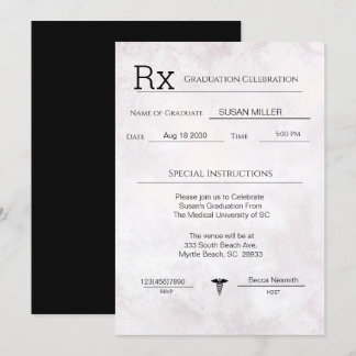 Elegant Medical Prescription Pad Afstuderen Kaart