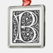 Elegant Medieval Renaissance Letter B Monogram Metalen Ornament (Links)
