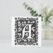 Elegant medieval verlicht manuscript letter A Kaart (Staand voorkant)