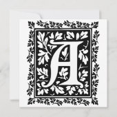 Elegant medieval verlicht manuscript letter A Kaart (Achterkant)