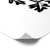 Elegant medieval verlicht manuscript letter A Poster (Hoek)