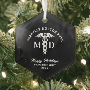 Elegant Medisch Arts Gepersonaliseerde Kerstmis Glas Ornament