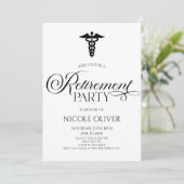 Elegant Medisch Caduceus Pensioen Kaart (Staand voorkant)